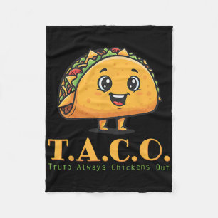 Lustiger Taco Trump kneift immer Lassen Sie uns T. Fleecedecke
