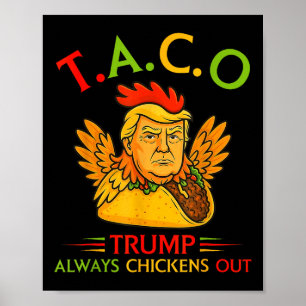 Lustiger Taco Trump kneift immer T.a.c.o 1  Poster