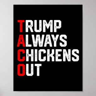Lustiger Taco Trump kneift immer Taco Trump Poster