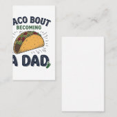 Lustiger Taco über das Werden eines Vaters Schwang Visitenkarte (Vorne/Hinten)