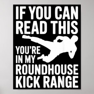 Lustiger Taekwondo-Märtyrer-Kunst-Spruch für Poster