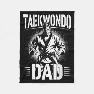 Lustiger Taekwondo-Vater Fleecedecke