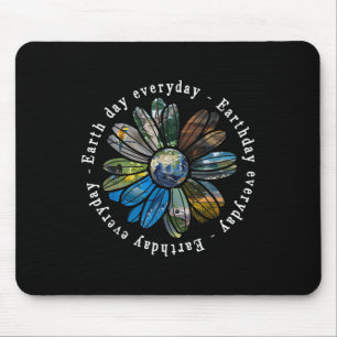 Lustiger Tag der Erde jeden Tag Sonnenblume Erde T Mousepad