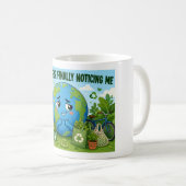 Lustiger Tag der Erde Öko Planet Kaffeetasse (VorderseiteRechts)