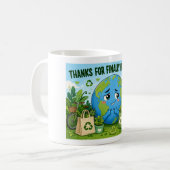 Lustiger Tag der Erde Öko Planet Kaffeetasse (Vorderseite Links)