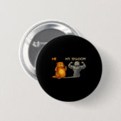 Lustiger Tag des Murmeltieres Button (Vorne & Hinten)