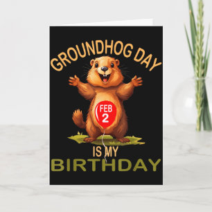 Lustiger Tag des Murmeltieres ist mein Geburtstag, Karte
