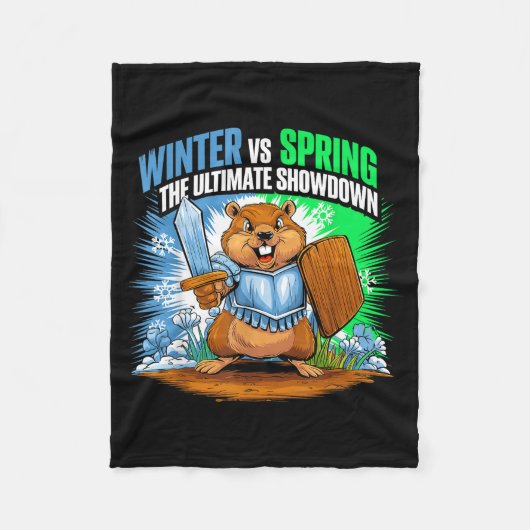 Lustiger Tag des Murmeltiers Winter Frühling Sarka Fleecedecke (Vorderseite)