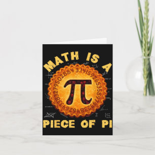 Lustiger Tag Mathe ist ein Stück Retro-Kuchen Lehr Karte