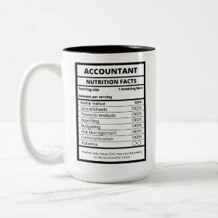 Lustiger täglicher Wert Arbeit für Buchhalter Zweifarbige Tasse