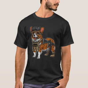 Lustiger taktischer Corgi-Hund für Männer Frauen T-Shirt