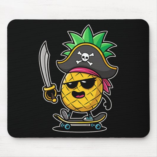 Lustiger Talk Like A Pirate Day - Skateboarding An Mousepad (Vorne)