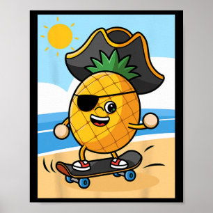 Lustiger Talk Like A Pirate Day - Skateboarding An Poster