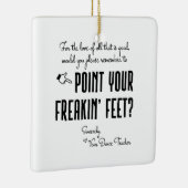 Lustiger Tanz-Lehrer-Punkt Ihr Fußquadrat Keramikornament (Rechts)