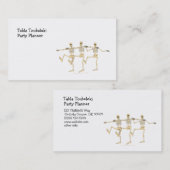 Lustiger Tanzen-Skelett-Halloween-Cartoon Visitenkarte (Vorne/Hinten)