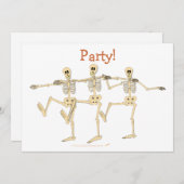 Lustiger Tanzen-Skelett-Knochen, zum des Cartoon Einladung (Vorne/Hinten)