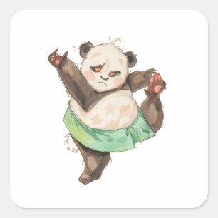 Lustiger Tanzender Panda Aufkleber Süße Ballet C