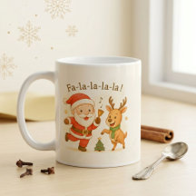 Lustiger tanzender Weihnachtsmann-Weihnachts-Cocoa