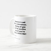 Lustiger Tasse 'Denk an Dich' (Vorderseite Links)