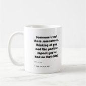 Lustiger Tasse 'Denk an Dich' (Links)