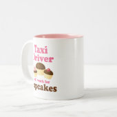 Lustiger Taxi-Fahrer Zweifarbige Tasse (Vorderseite Links)