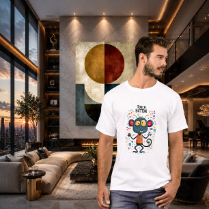 Lustiger Tech-Alien-Charakter-Geschenk mit Berühru T-Shirt