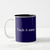 Lustiger Tech-Humor Computer-Programmierer Monogra Zweifarbige Tasse (Links)