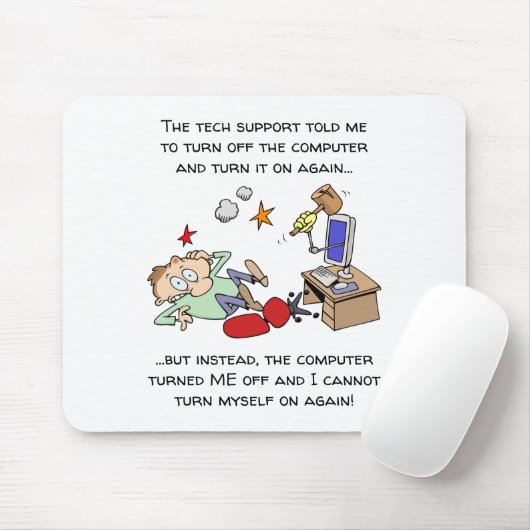 Lustiger Tech-StützCartoon Mousepad (Mit Mouse)