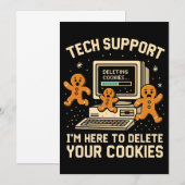 Lustiger Tech-Support löscht Cookies Dankeskarte (Vorne/Hinten)