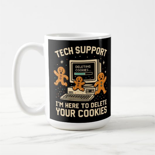 Lustiger Tech-Support löscht Cookies Kaffeetasse (Links)