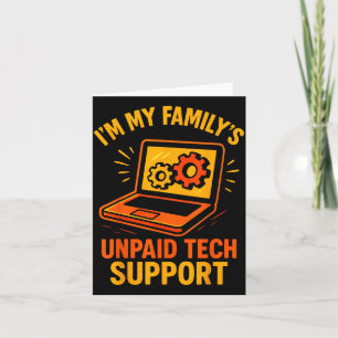Lustiger Tech-Typ Support Computer-Geek Nerd Ingen Karte