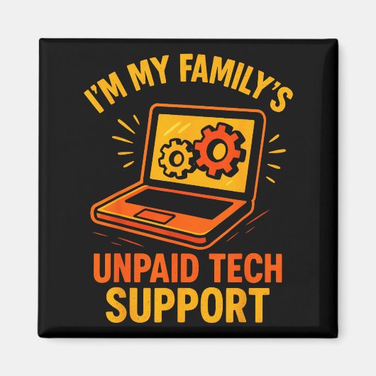 Lustiger Tech-Typ Suprt Computer-Geek Nerd Ingenie Magnet (Vorne)