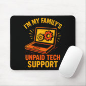 Lustiger Tech-Typ Suprt Computer-Geek Nerd Ingenie Mousepad (Mit Mouse)