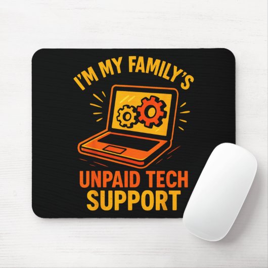 Lustiger Tech-Typ Suprt Computer-Geek Nerd Ingenie Mousepad (Mit Mouse)