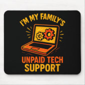 Lustiger Tech-Typ Suprt Computer-Geek Nerd Ingenie Mousepad (Vorne)