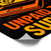 Lustiger Tech-Typ Suprt Computer-Geek Nerd Ingenie Poster (Ecke)