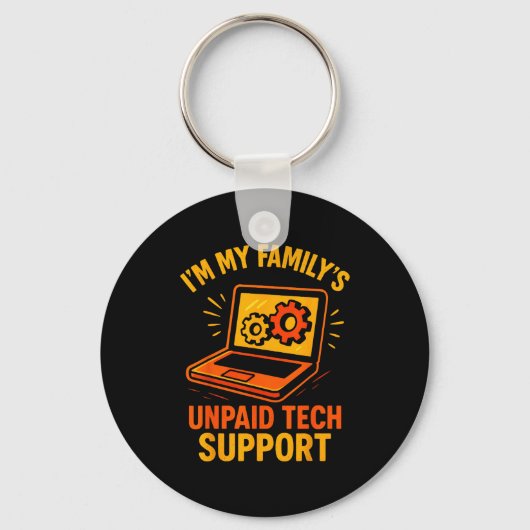 Lustiger Tech-Typ Suprt Computer-Geek Nerd Ingenie Schlüsselanhänger (Vorderseite)