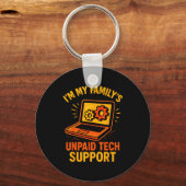 Lustiger Tech-Typ Suprt Computer-Geek Nerd Ingenie Schlüsselanhänger (Vorderseite)
