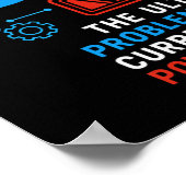 Lustiger Tech-Vater Problemlöser Power-Spar-Modus Poster (Ecke)
