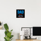 Lustiger Tech-Vater Problemlöser Power-Spar-Modus Poster (Heimbüro)