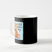 Lustiger Teddybär mit frohem Vatertag-Spruch Kaffeetasse (Vorderseite Links)