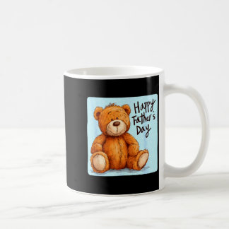 Lustiger Teddybär mit frohem Vatertag-Spruch Kaffeetasse