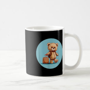 Lustiger Teddybär mit Rucksack für eine coole Reis Kaffeetasse