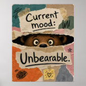 Lustiger Teddybär Poster (Vorne)