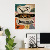 Lustiger Teddybär Poster (Heimbüro)