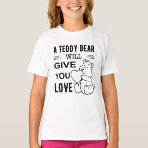 Lustiger Teddybär wird dir Liebe geben - Bär Umarm T-Shirt