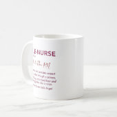 Lustiger Tele-Krankenschwester-Becher – Personalis Kaffeetasse (Vorderseite Links)
