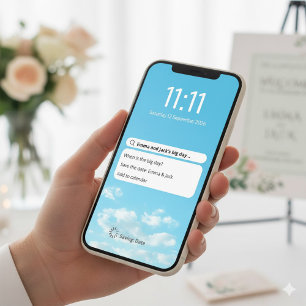 Lustiger Telefon-Sperrbildschirm "Datum vormerken" Save The Date