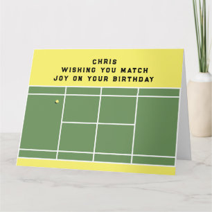 Lustiger Tennis Geburtstag Karte