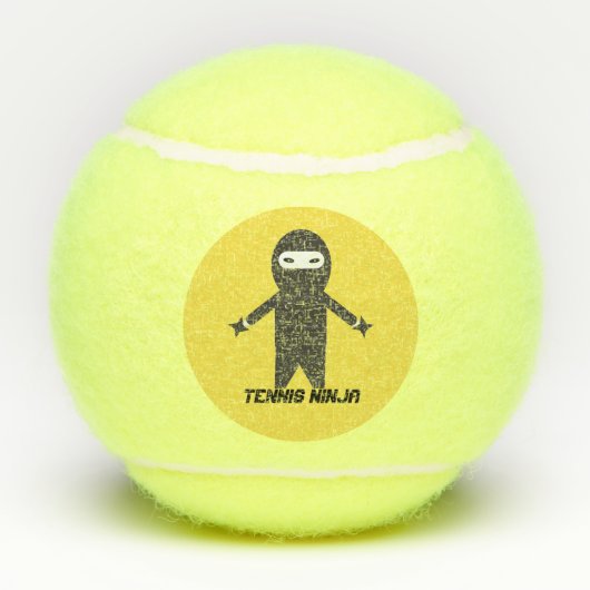 Lustiger Tennis Ninja Spielball Tennisbälle (Rückseite)